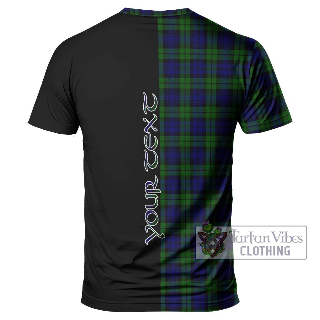 Campbell Tartan T-Shirt with Family Crest and Half Of Me Style - Tartanvibesclothing Shop