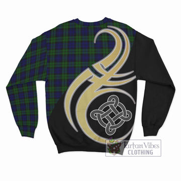 Campbell Tartan Sweatshirt with Family Crest and Celtic Symbol Style