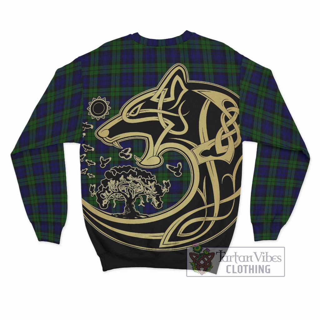 Campbell Tartan Sweatshirt with Family Crest Celtic Wolf Style - Tartan Vibes Clothing