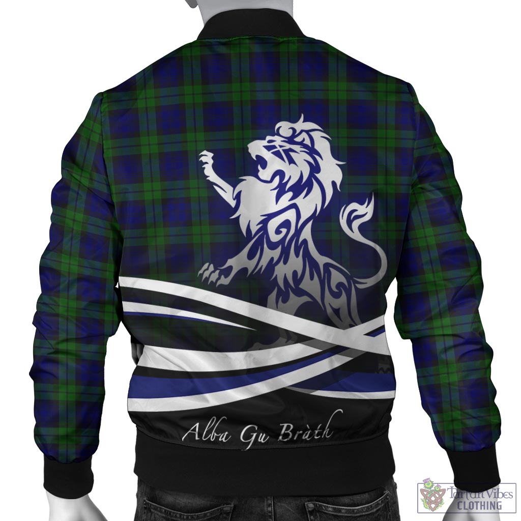 Tartan Vibes Clothing Campbell Modern Tartan Bomber Jacket with Alba Gu Brath Regal Lion Emblem