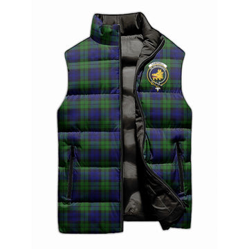 Campbell Tartan Sleeveless Puffer Jacket with Family Crest