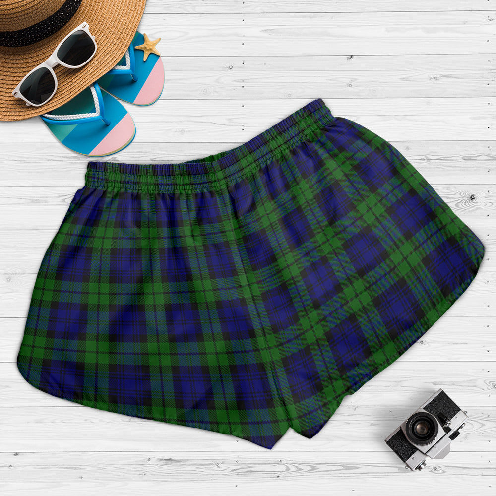 campbell-modern-tartan-womens-shorts-with-family-crest