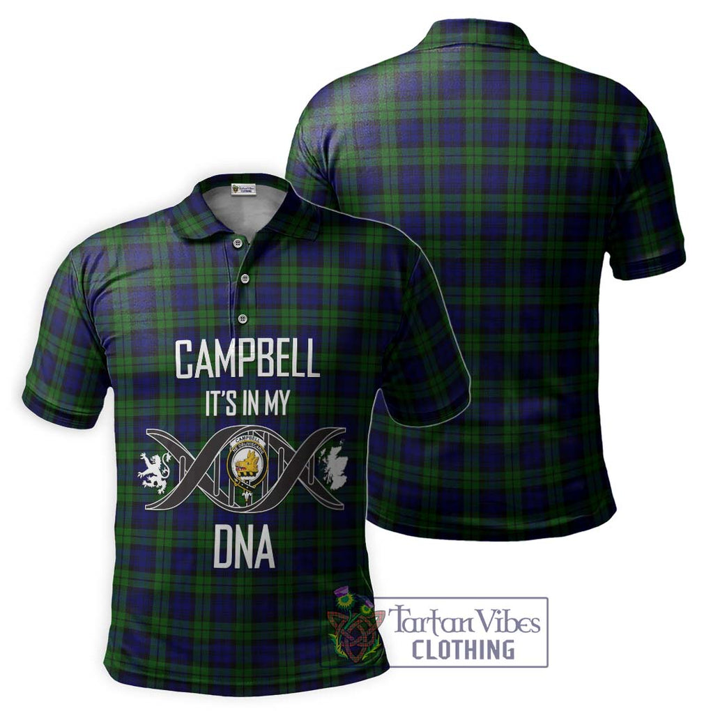 Campbell Tartan Polo Shirt with Family Crest DNA In Me Style - Tartanvibesclothing Shop