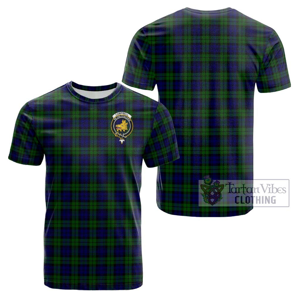 Campbell Tartan Cotton T-Shirt with Family Crest Kid's Shirt - Tartanvibesclothing Shop