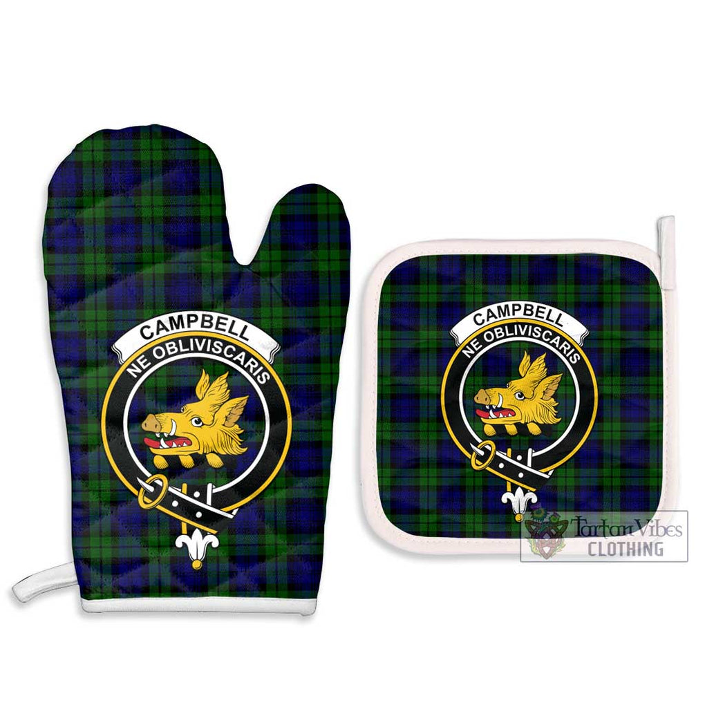 Campbell Tartan Combo Oven Mitt & Pot-Holder with Family Crest - Tartan Vibes Clothing