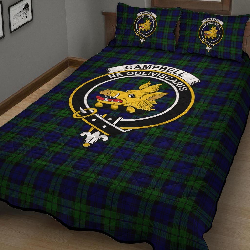 Campbell Tartan Quilt Bed Set with Family Crest - Tartan Vibes Clothing