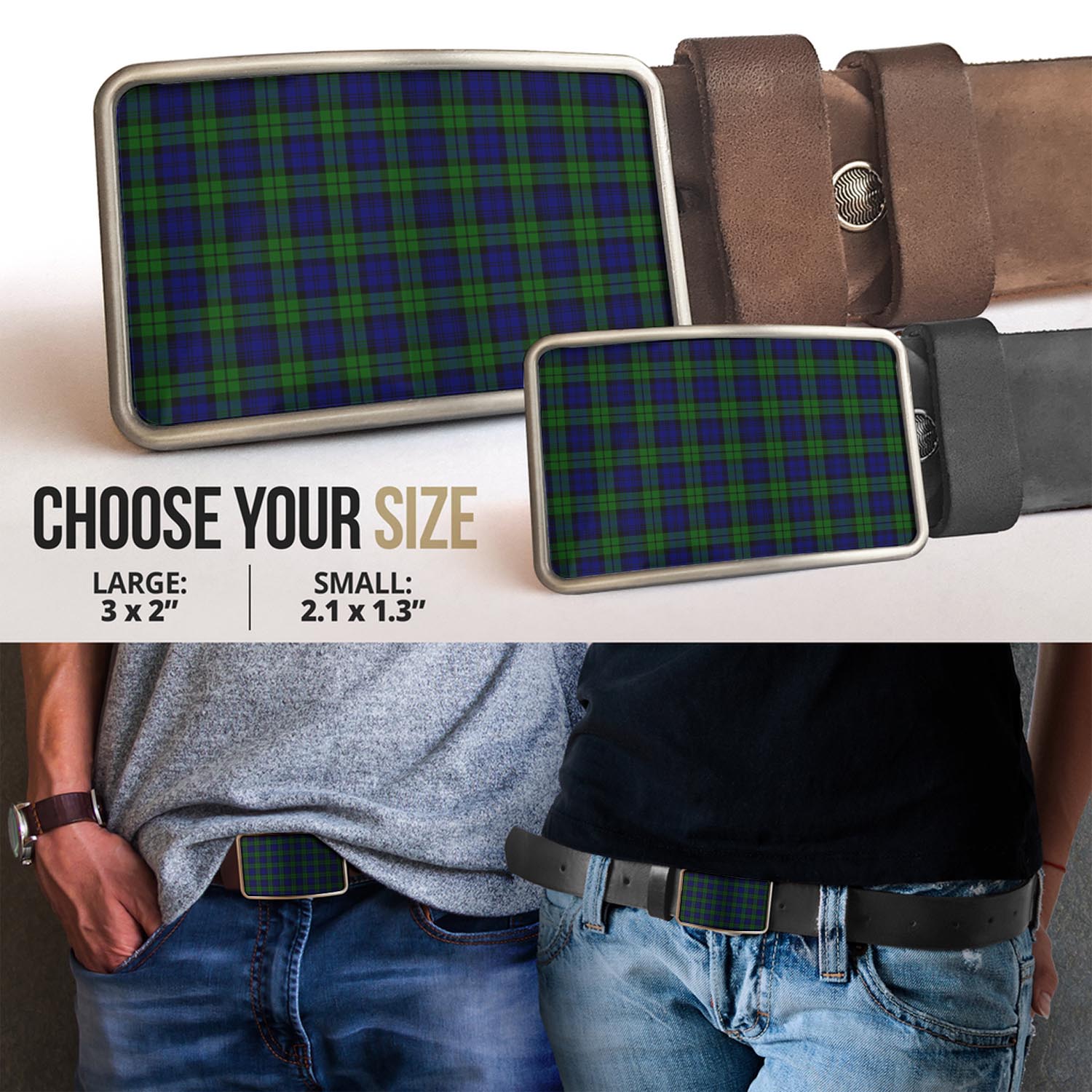 Campbell Tartan Belt Buckles - Tartan Vibes Clothing