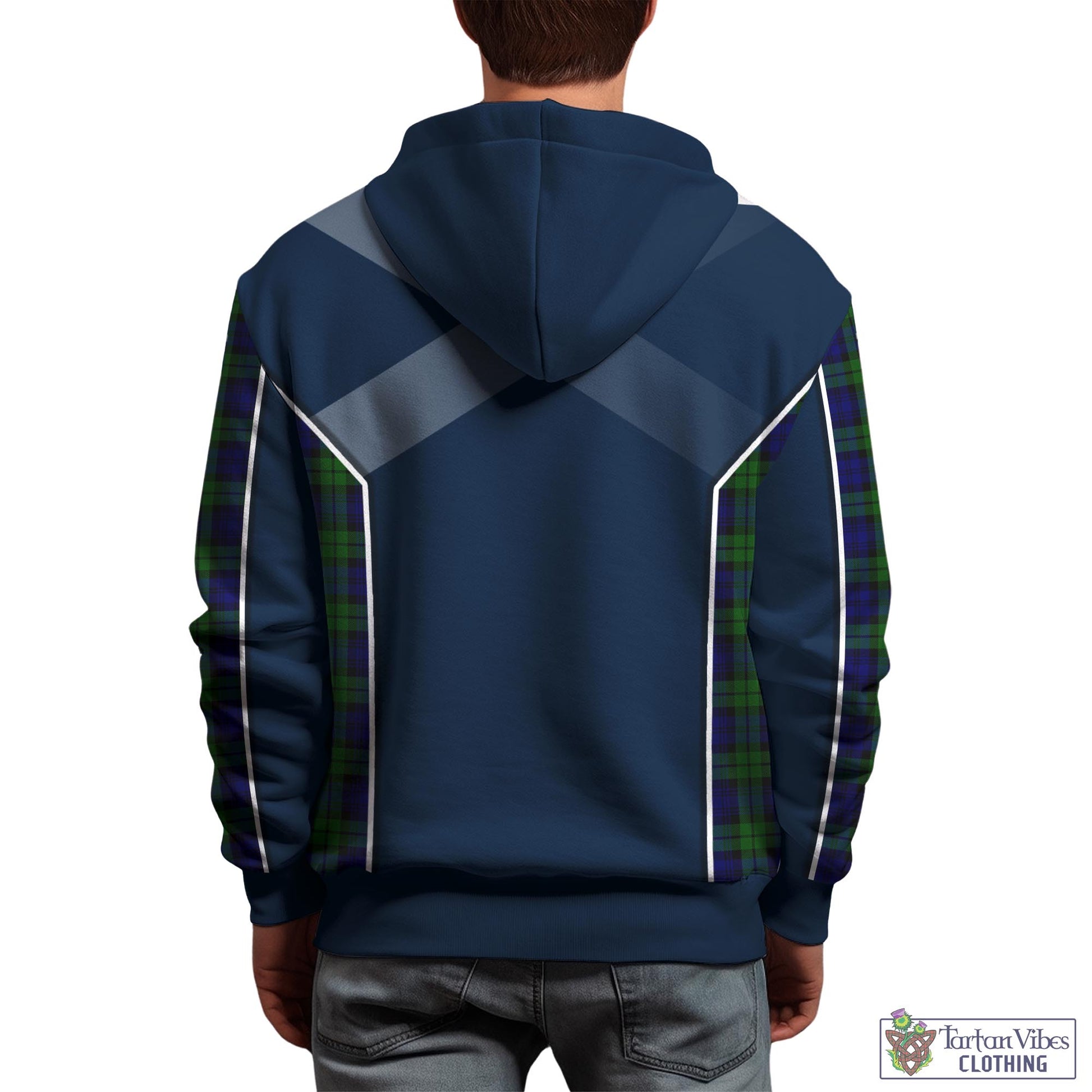 Tartan Vibes Clothing Campbell Modern Tartan Hoodie with Family Crest and Lion Rampant Vibes Sport Style