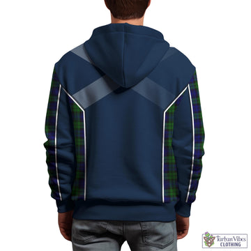 Campbell Tartan Hoodie with Family Crest and Lion Rampant Vibes Sport Style