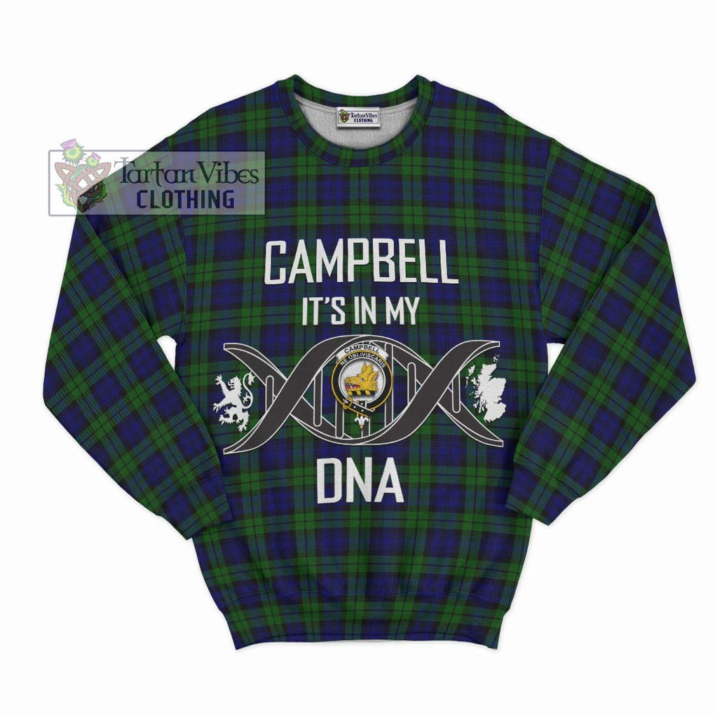 Campbell Tartan Sweatshirt with Family Crest DNA In Me Style - Tartanvibesclothing Shop