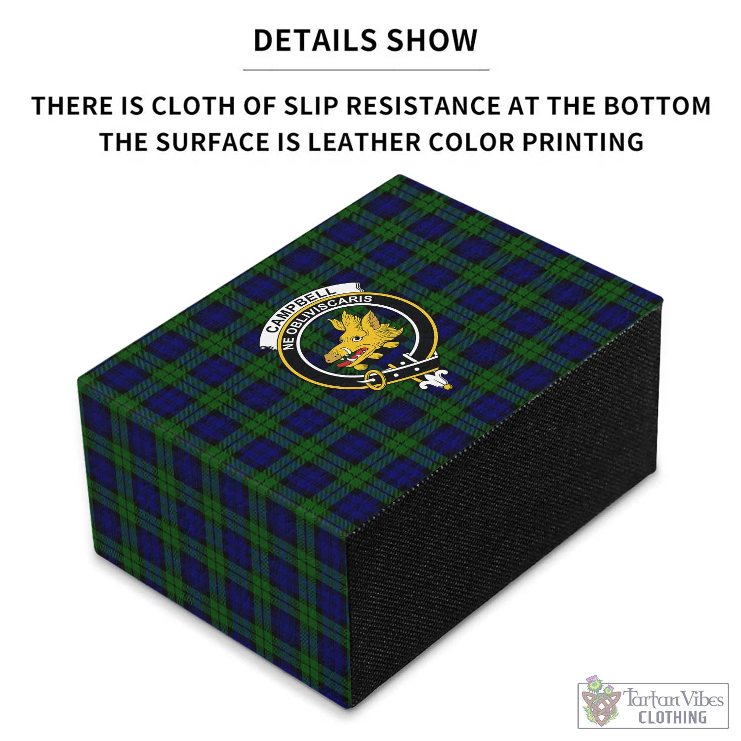 Tartan Vibes Clothing Campbell Modern Tartan Pen Holder with Family Crest