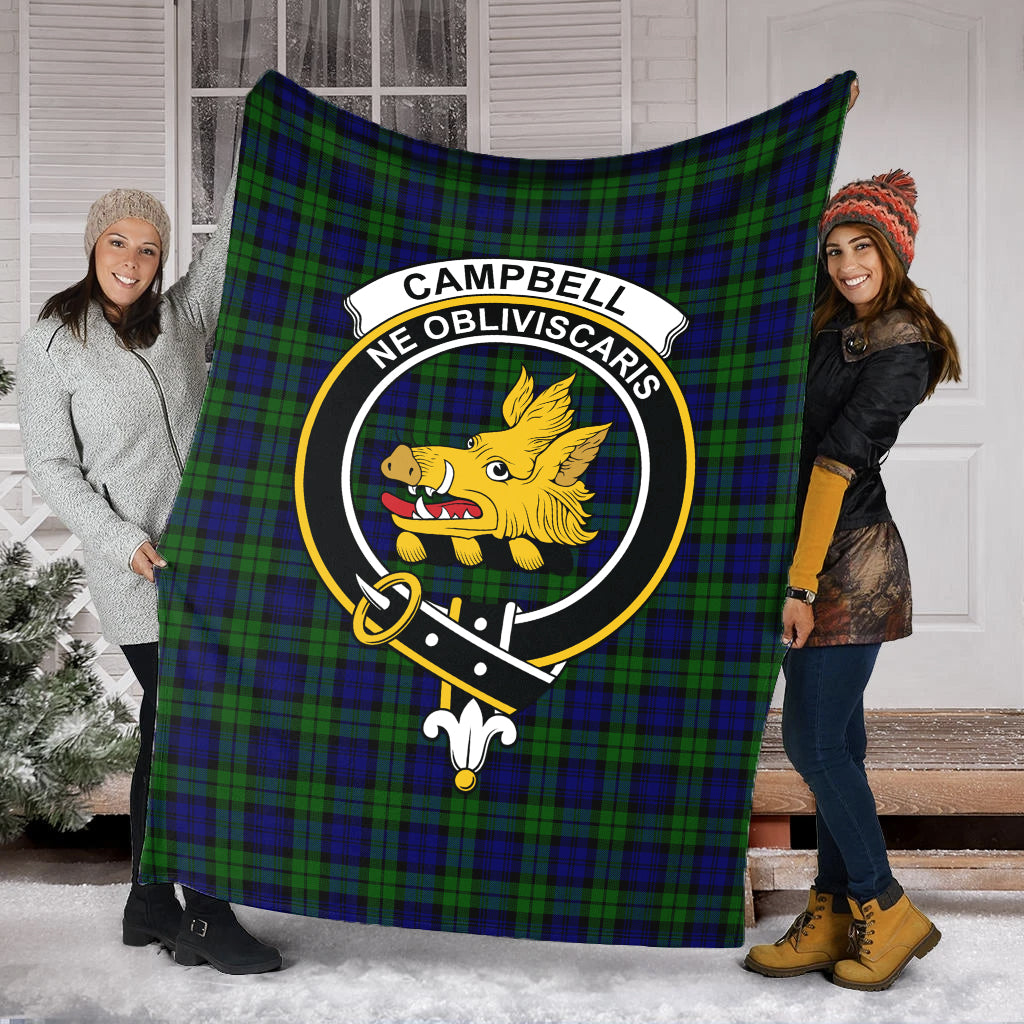 Campbell Tartan Blanket with Family Crest - Tartan Vibes Clothing