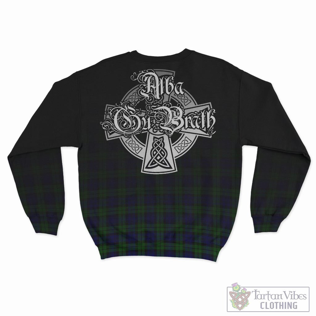 Tartan Vibes Clothing Campbell Modern Tartan Sweatshirt Featuring Alba Gu Brath Family Crest Celtic Inspired