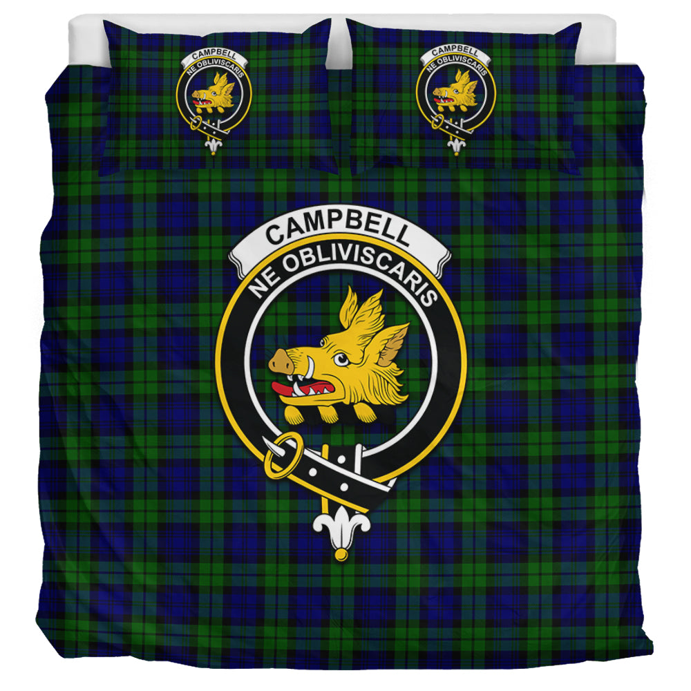 Campbell Tartan Bedding Set with Family Crest UK Bedding Set UK Super King 104*94 inch - Tartan Vibes Clothing