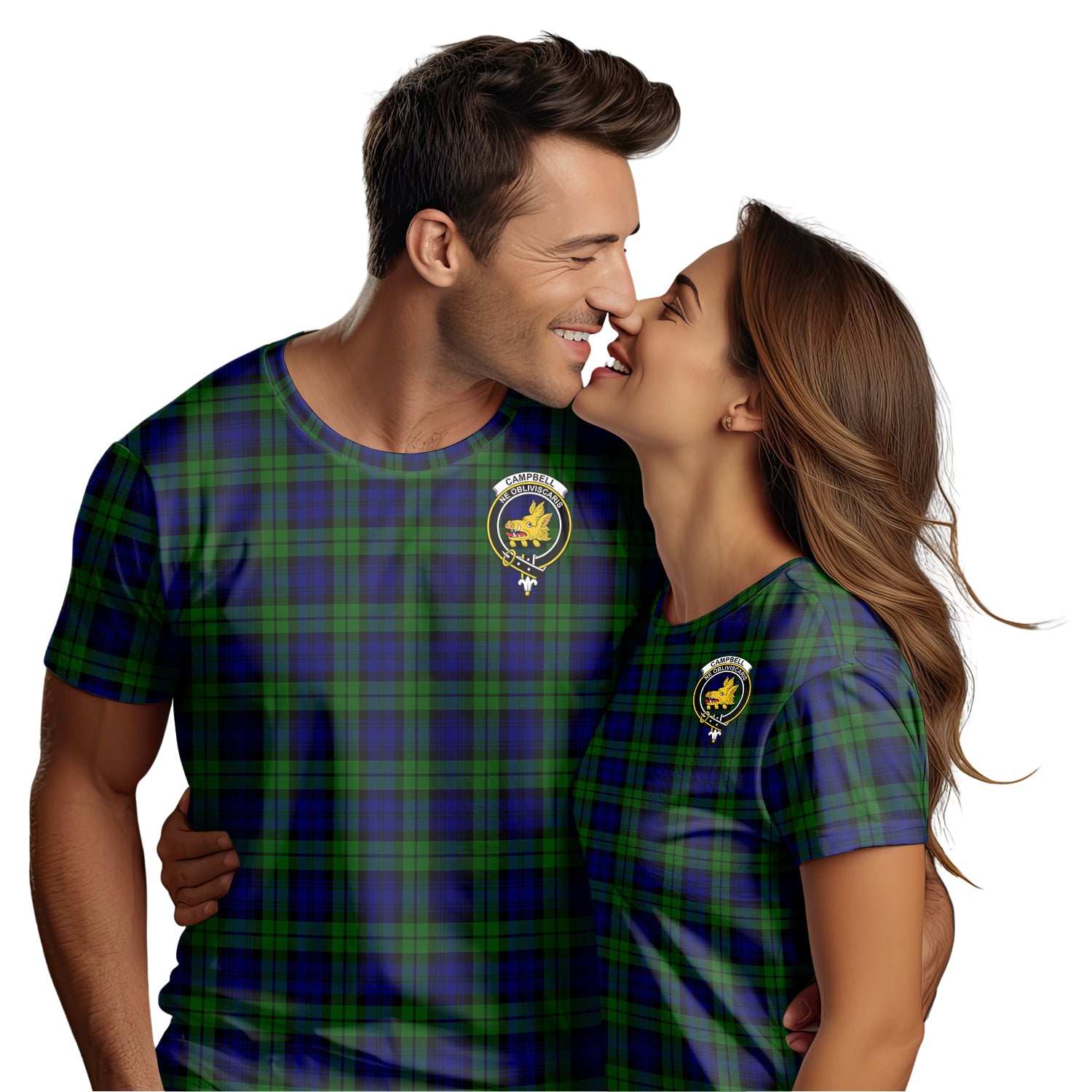 Campbell Tartan T-Shirt with Family Crest - Tartan Vibes Clothing