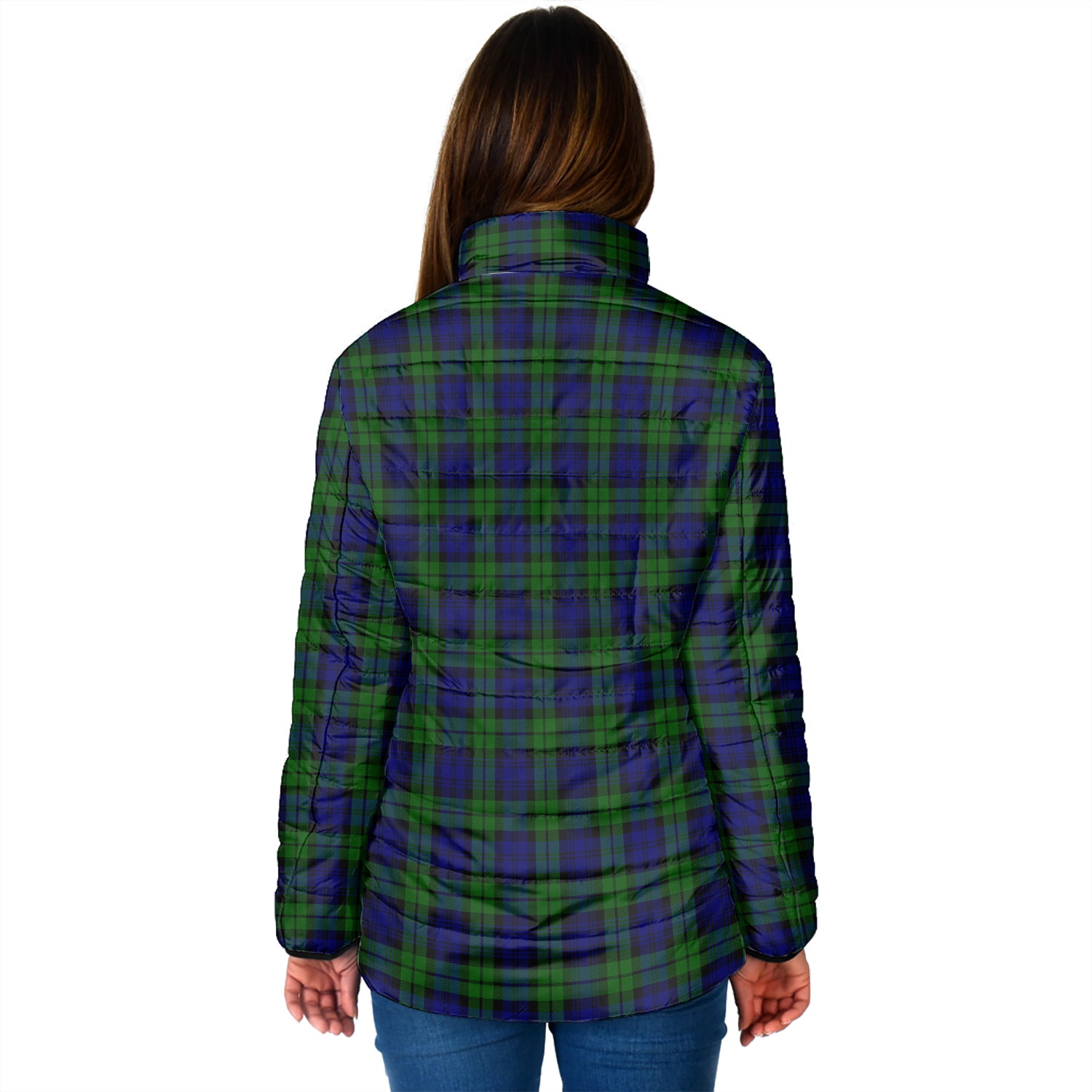 Campbell Tartan Padded Jacket with Family Crest - Tartan Vibes Clothing