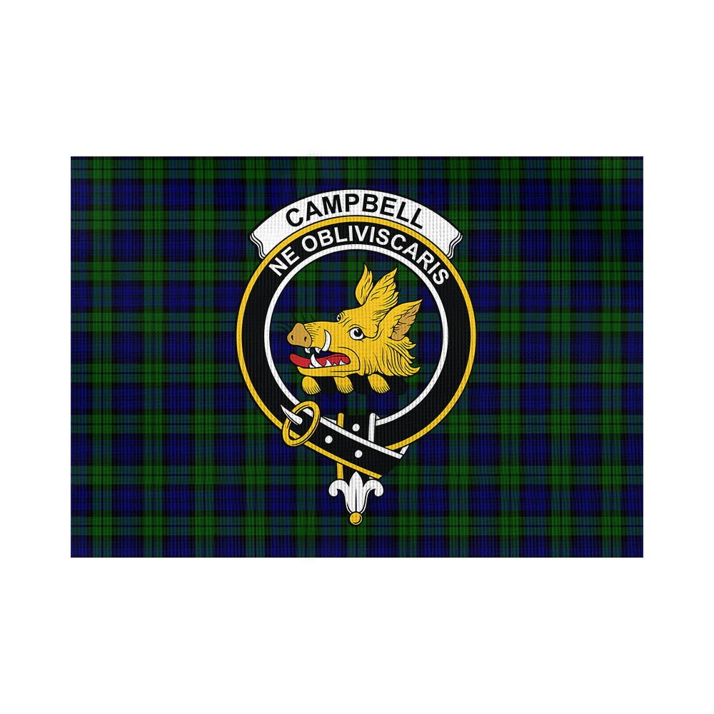 Campbell Tartan Flag with Family Crest - Tartan Vibes Clothing