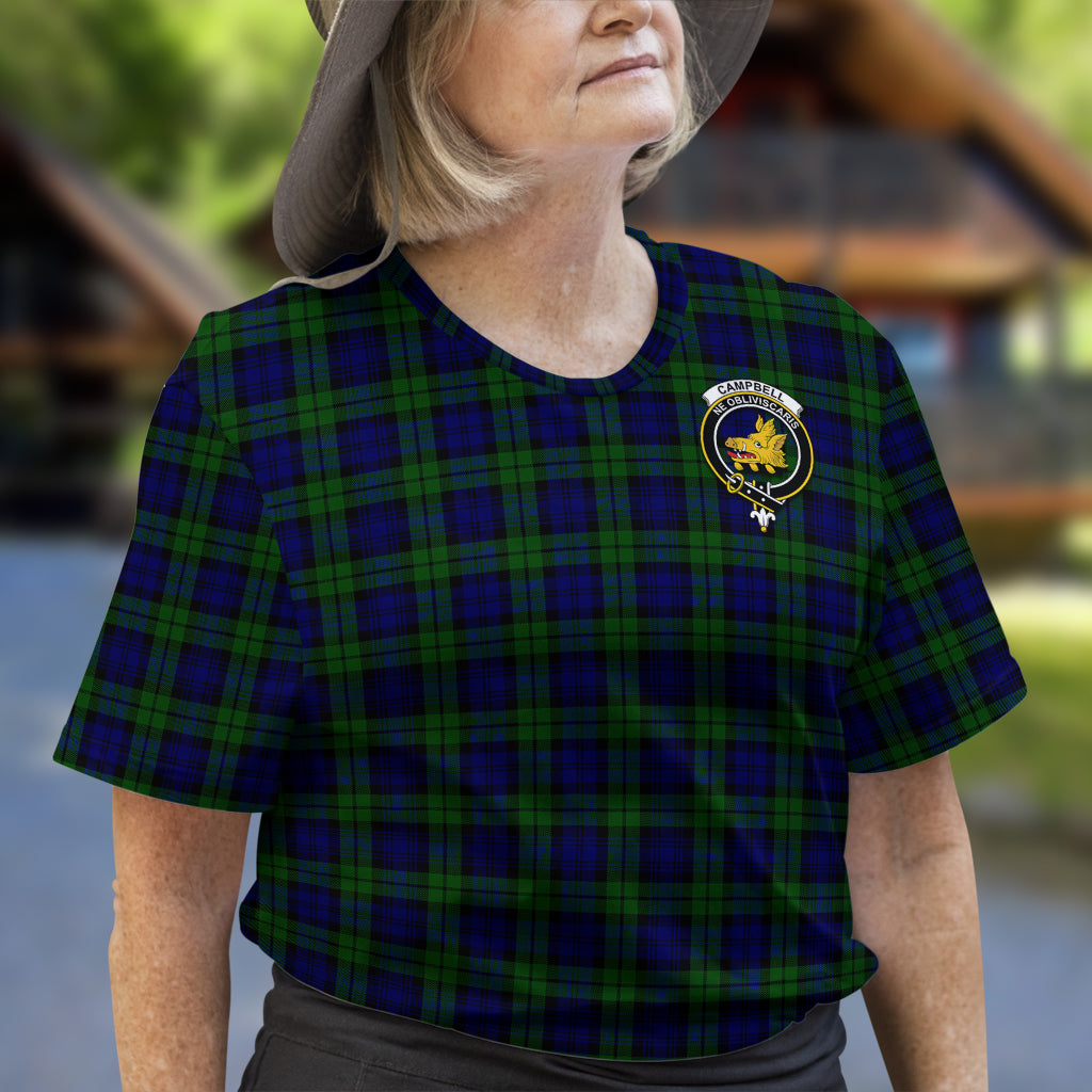 Campbell Tartan T-Shirt with Family Crest - Tartan Vibes Clothing