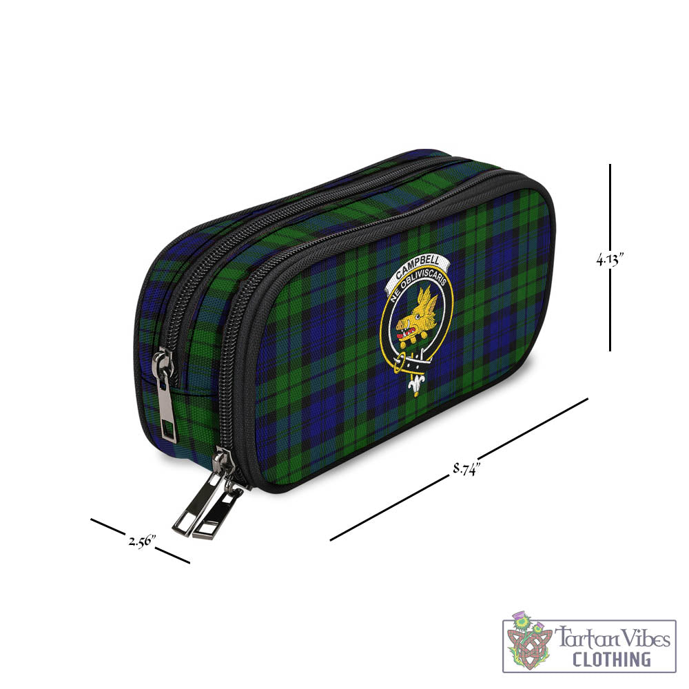 Tartan Vibes Clothing Campbell Modern Tartan Pen and Pencil Case with Family Crest