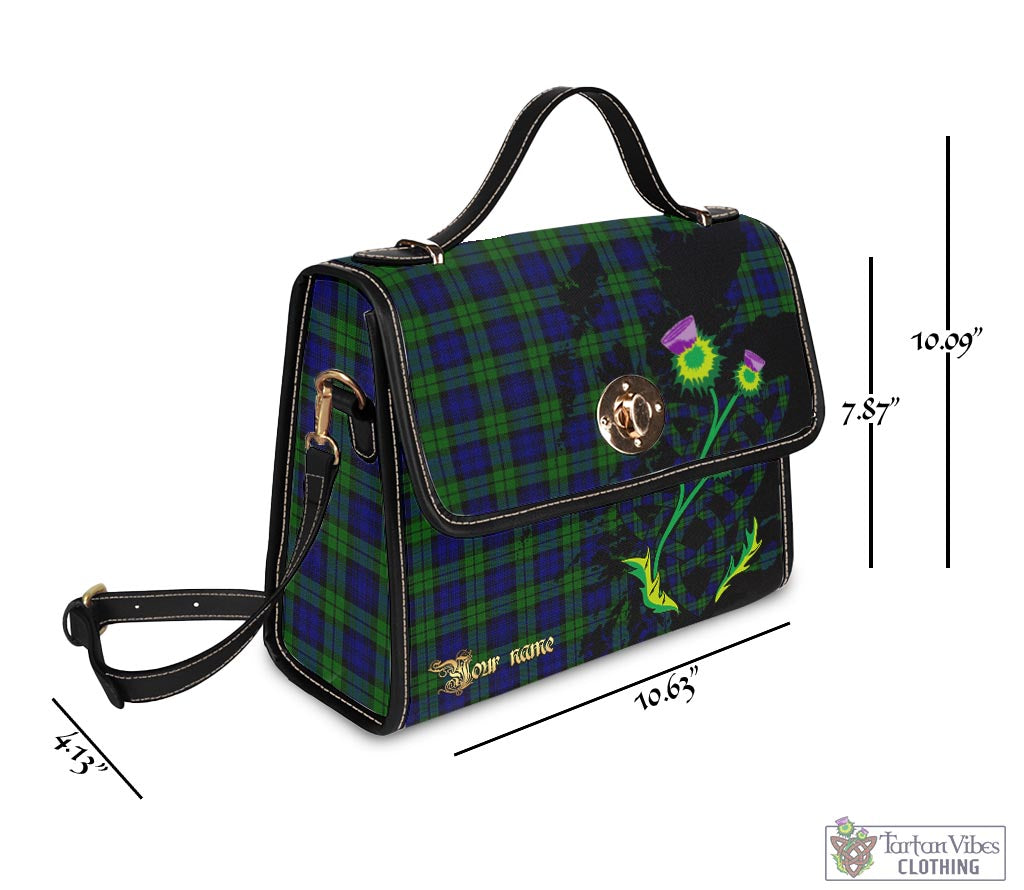 Tartan Vibes Clothing Campbell Modern Tartan Waterproof Canvas Bag with Scotland Map and Thistle Celtic Accents