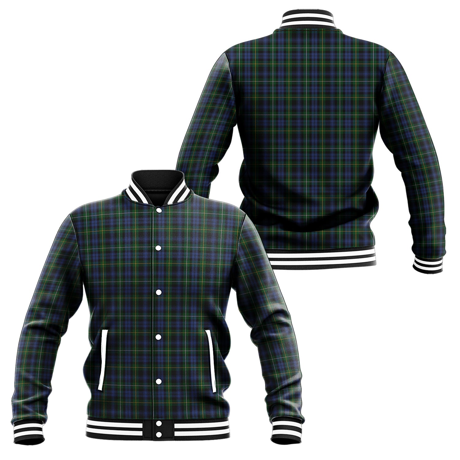 Campbell of Argyll #01 Tartan Baseball Jacket Unisex - Tartan Vibes Clothing