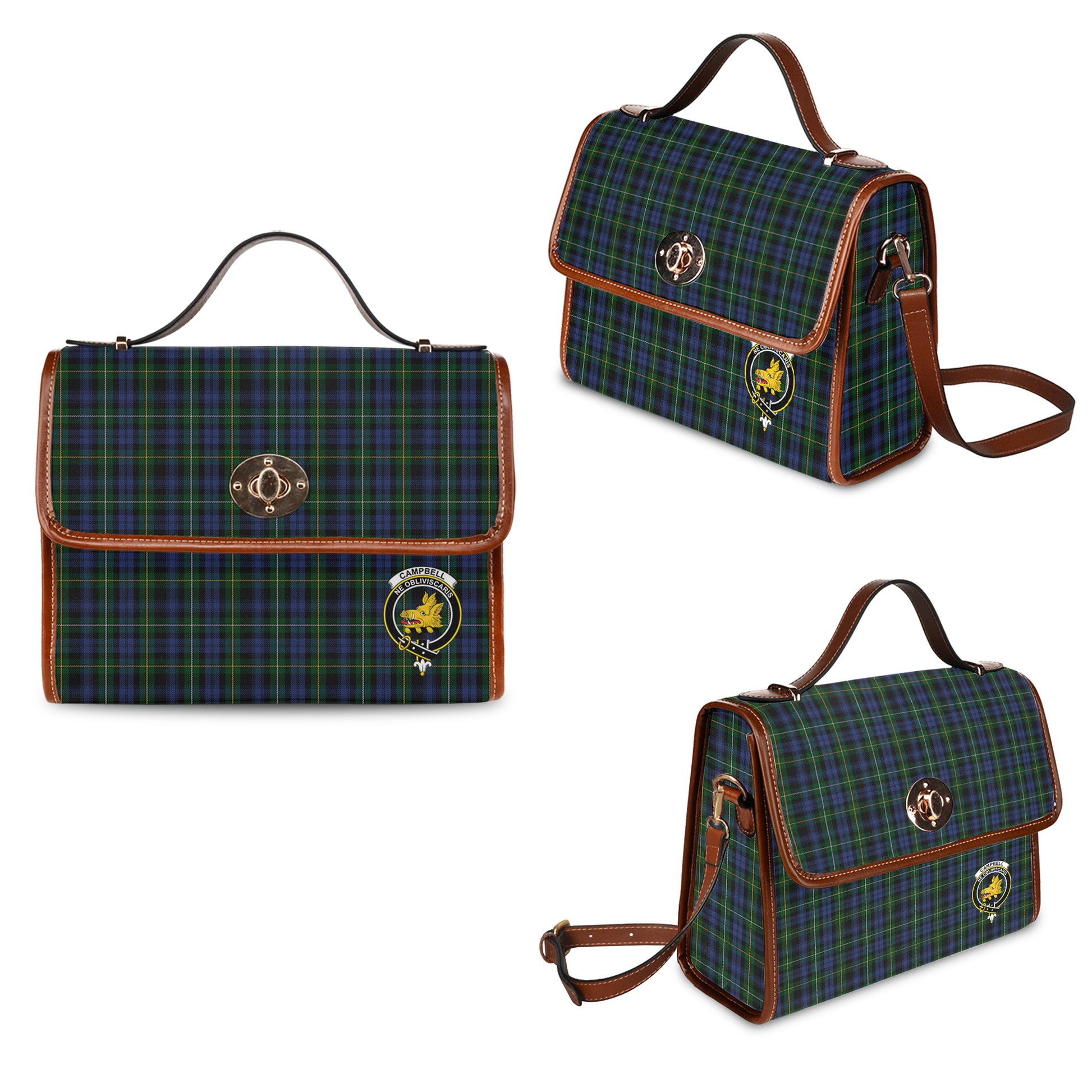 campbell-of-argyll-01-tartan-leather-strap-waterproof-canvas-bag-with-family-crest