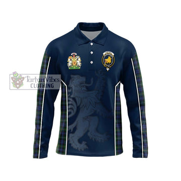 Campbell of Argyll 01 Tartan Long Sleeve Polo Shirt with Family Crest and Lion Rampant Vibes Sport Style