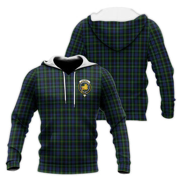 Campbell of Argyll #01 Tartan Knitted Hoodie with Family Crest