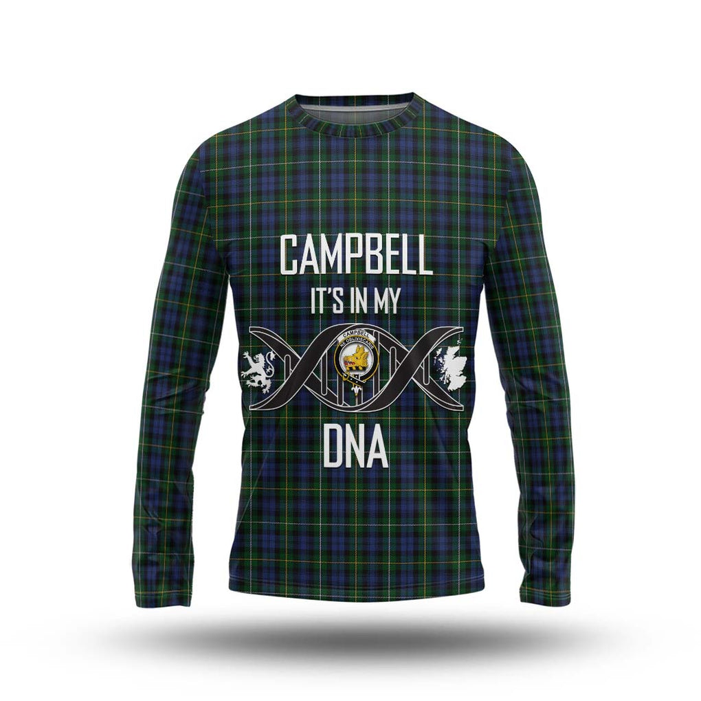 Campbell of Argyll 01 Tartan Long Sleeve T-Shirt with Family Crest DNA In Me Style Unisex - Tartanvibesclothing Shop