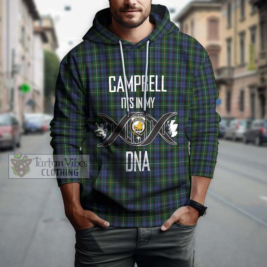 Campbell of Argyll 01 Tartan Hoodie with Family Crest DNA In Me Style Pullover Hoodie - Tartanvibesclothing Shop