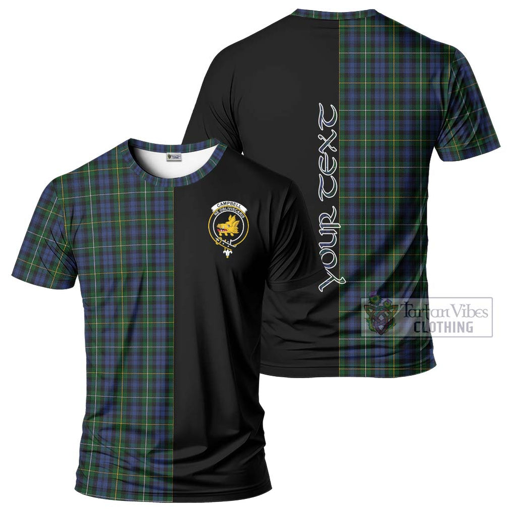 Campbell of Argyll 01 Tartan T-Shirt with Family Crest and Half Of Me Style Kid's Shirt - Tartanvibesclothing Shop