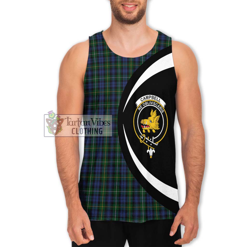 Campbell of Argyll 01 Tartan Men's Tank Top with Family Crest Circle Style Men - Tartan Vibes Clothing