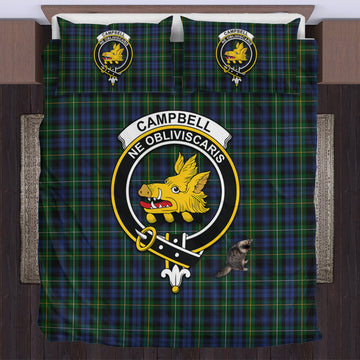 Campbell of Argyll #01 Tartan Bedding Set with Family Crest