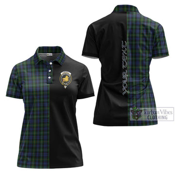 Campbell of Argyll 01 Tartan Women's Polo Shirt with Family Crest and Half Of Me Style