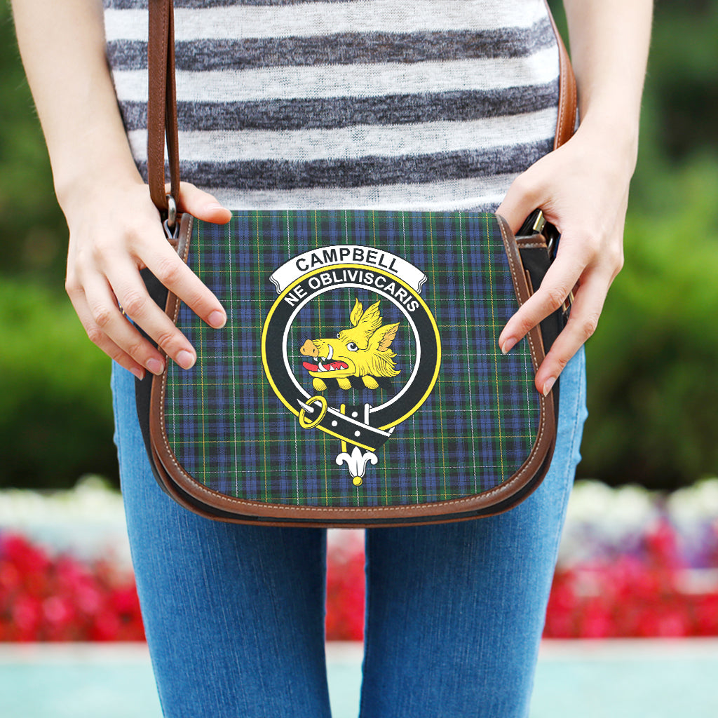 Campbell of Argyll #01 Tartan Saddle Bag with Family Crest One Size - Tartan Vibes Clothing