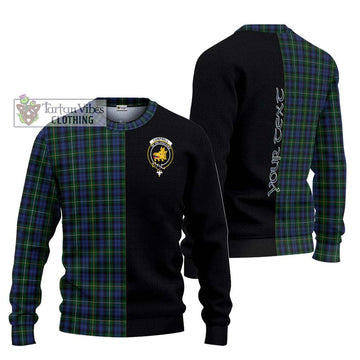 Campbell of Argyll 01 Tartan Ugly Sweater with Family Crest and Half Of Me Style