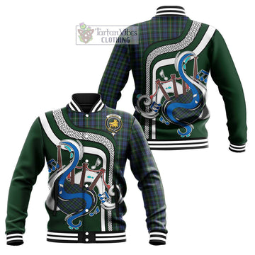 Campbell of Argyll 01 Tartan Baseball Jacket with Epic Bagpipe Style