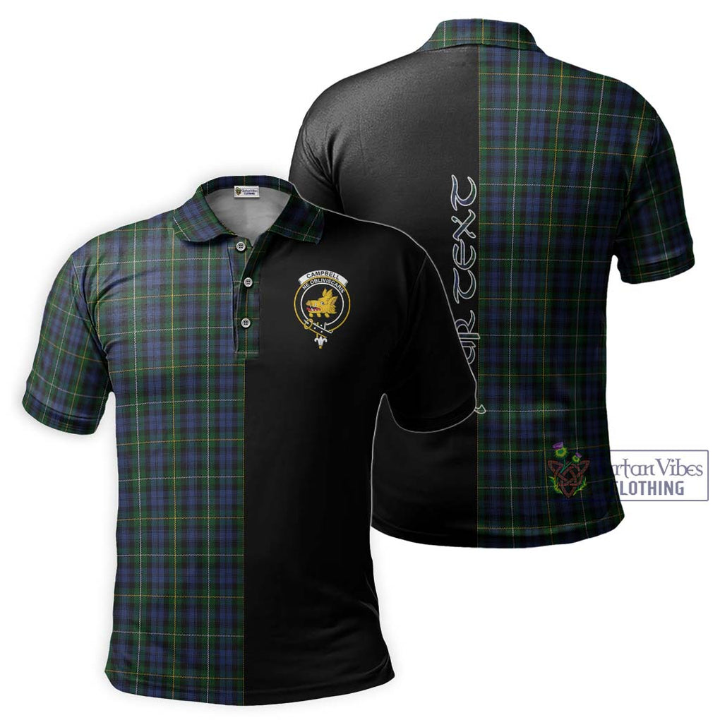 Campbell of Argyll 01 Tartan Polo Shirt with Family Crest and Half Of Me Style Kid - Tartanvibesclothing Shop