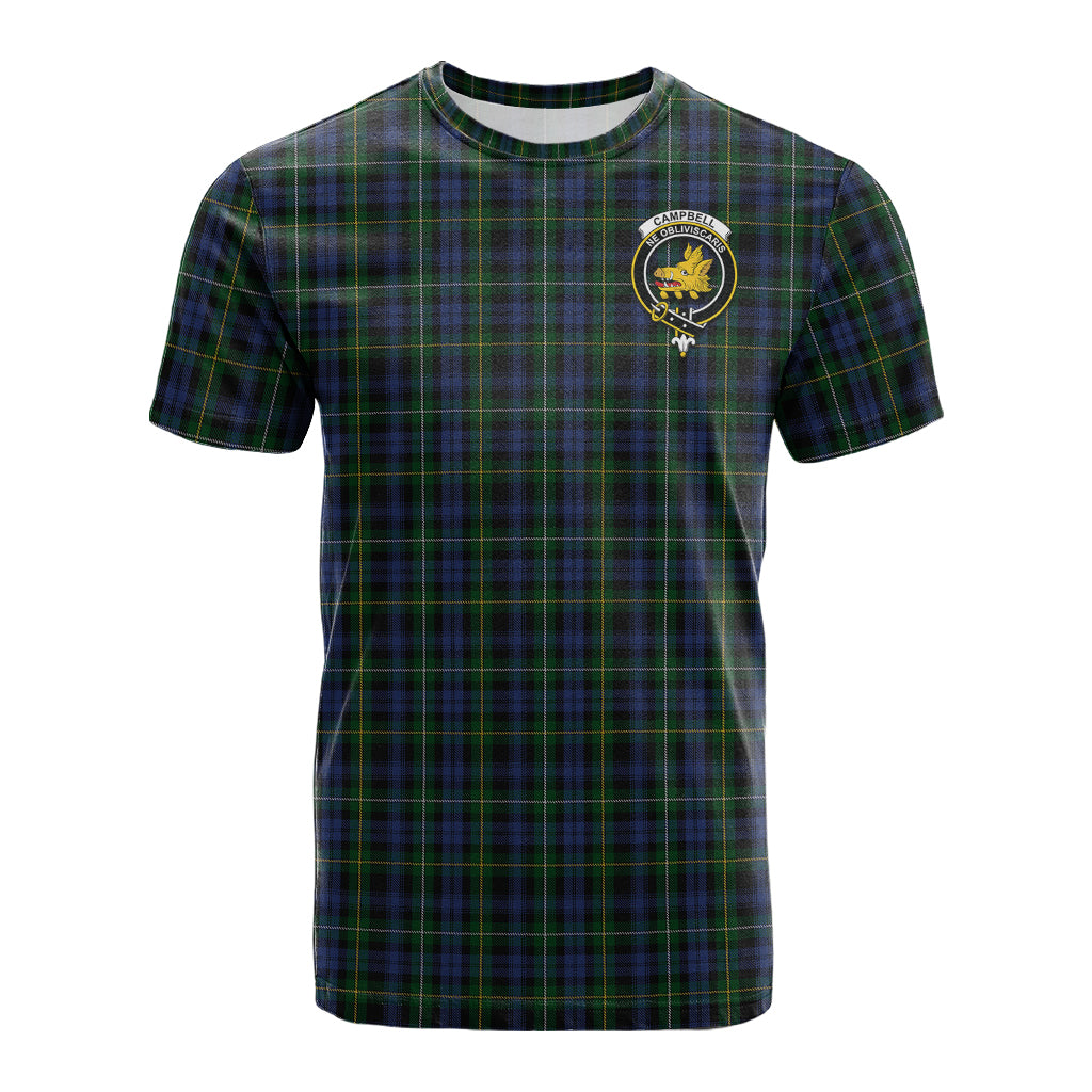 Campbell of Argyll #01 Tartan T-Shirt with Family Crest - Tartan Vibes Clothing