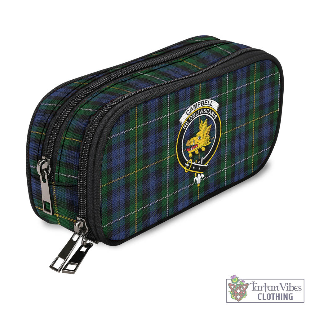 Tartan Vibes Clothing Campbell of Argyll #01 Tartan Pen and Pencil Case with Family Crest