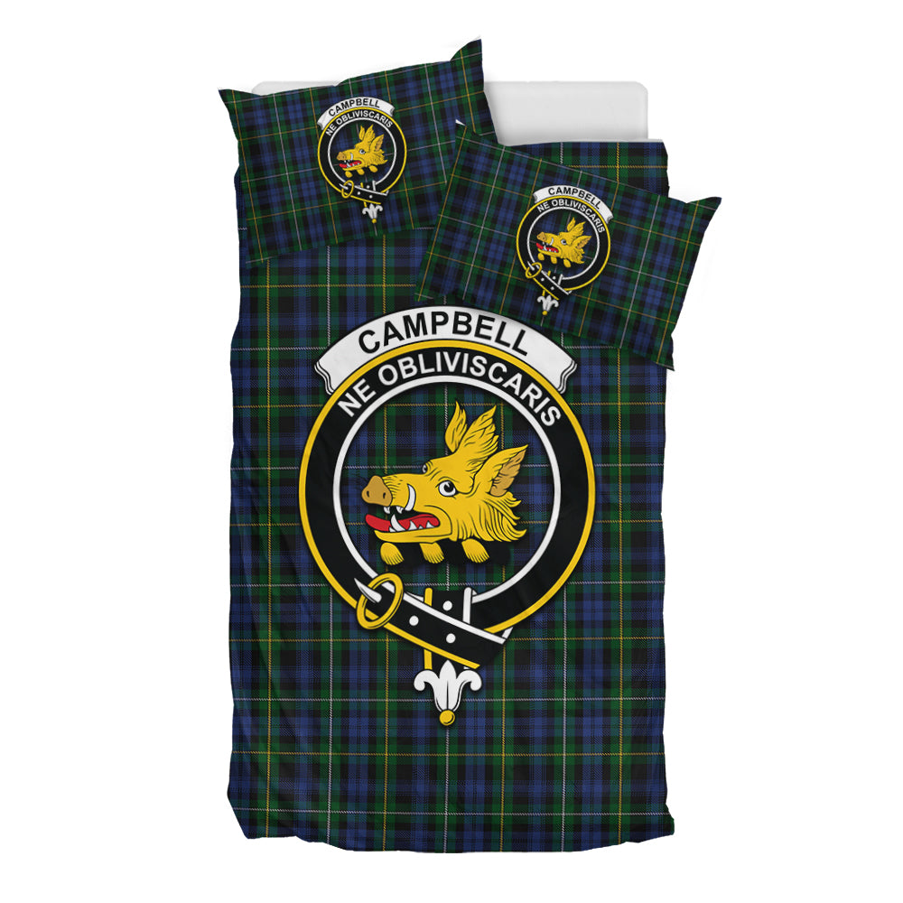 Campbell of Argyll #01 Tartan Bedding Set with Family Crest - Tartan Vibes Clothing