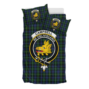 Campbell of Argyll #01 Tartan Bedding Set with Family Crest