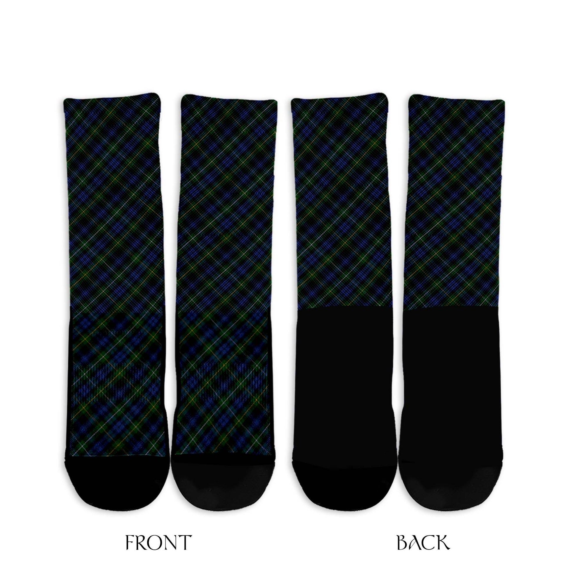 Campbell of Argyll #01 Tartan Crew Socks Cross Tartan Style - Tartanvibesclothing Shop