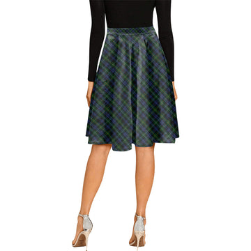 Campbell of Argyll #01 Tartan Melete Pleated Midi Skirt