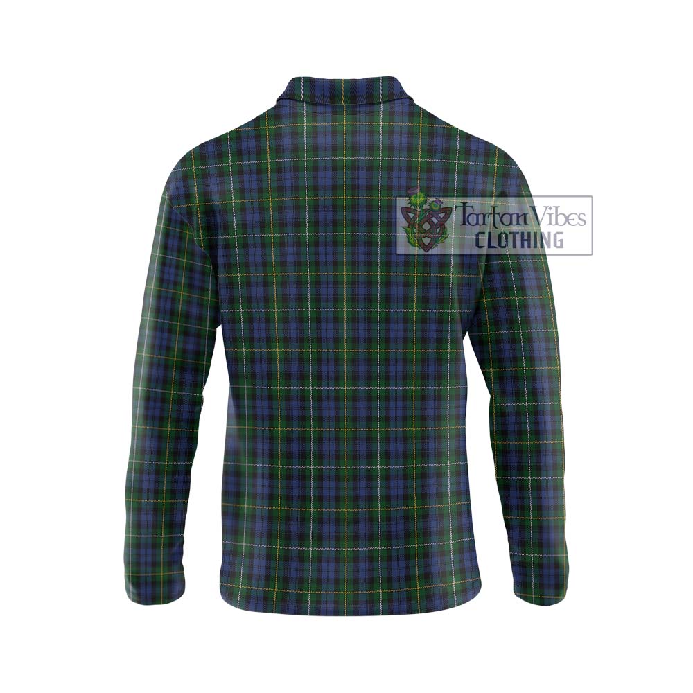 Campbell of Argyll 01 Tartan Long Sleeve Polo Shirt with Family Crest DNA In Me Style - Tartanvibesclothing Shop