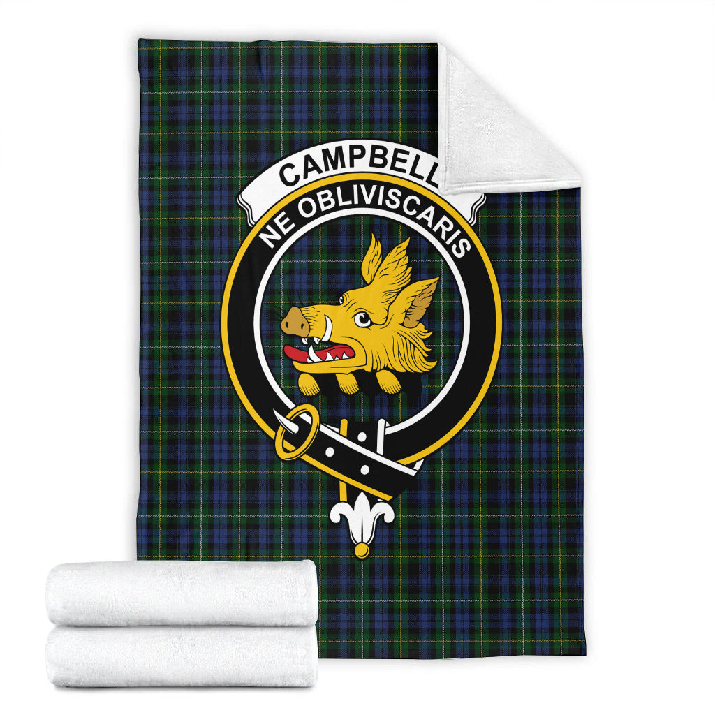 Campbell of Argyll #01 Tartan Blanket with Family Crest - Tartan Vibes Clothing