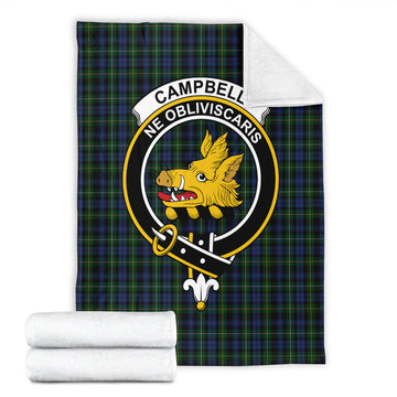 Campbell of Argyll #01 Tartan Blanket with Family Crest