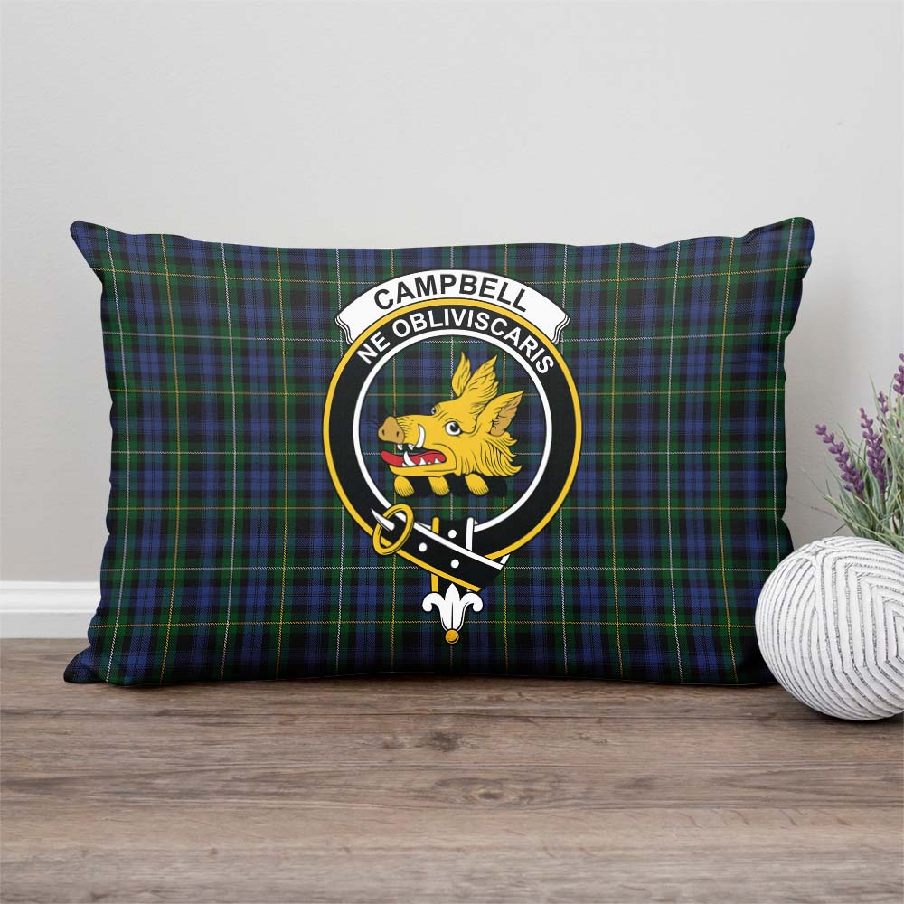 Campbell of Argyll #01 Tartan Pillow Cover with Family Crest Rectangle Pillow Cover - Tartanvibesclothing Shop