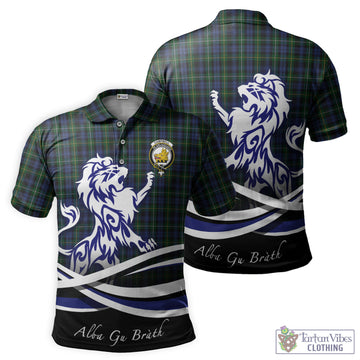 Campbell of Argyll #01 Tartan Polo Shirt with Alba Gu Brath Regal Lion Emblem