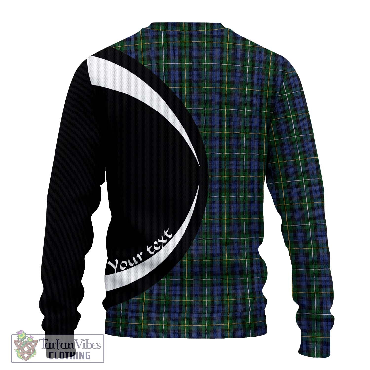 Tartan Vibes Clothing Campbell of Argyll 01 Tartan Knitted Sweater with Family Crest Circle Style